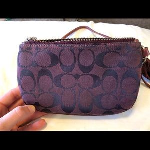 Coach purple classic wristlet